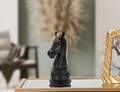 Decoratiune piesa sah, Mauro Ferretti, Horse, 10.5 x 8.5 x 19 cm, polirasina, negru/auriu