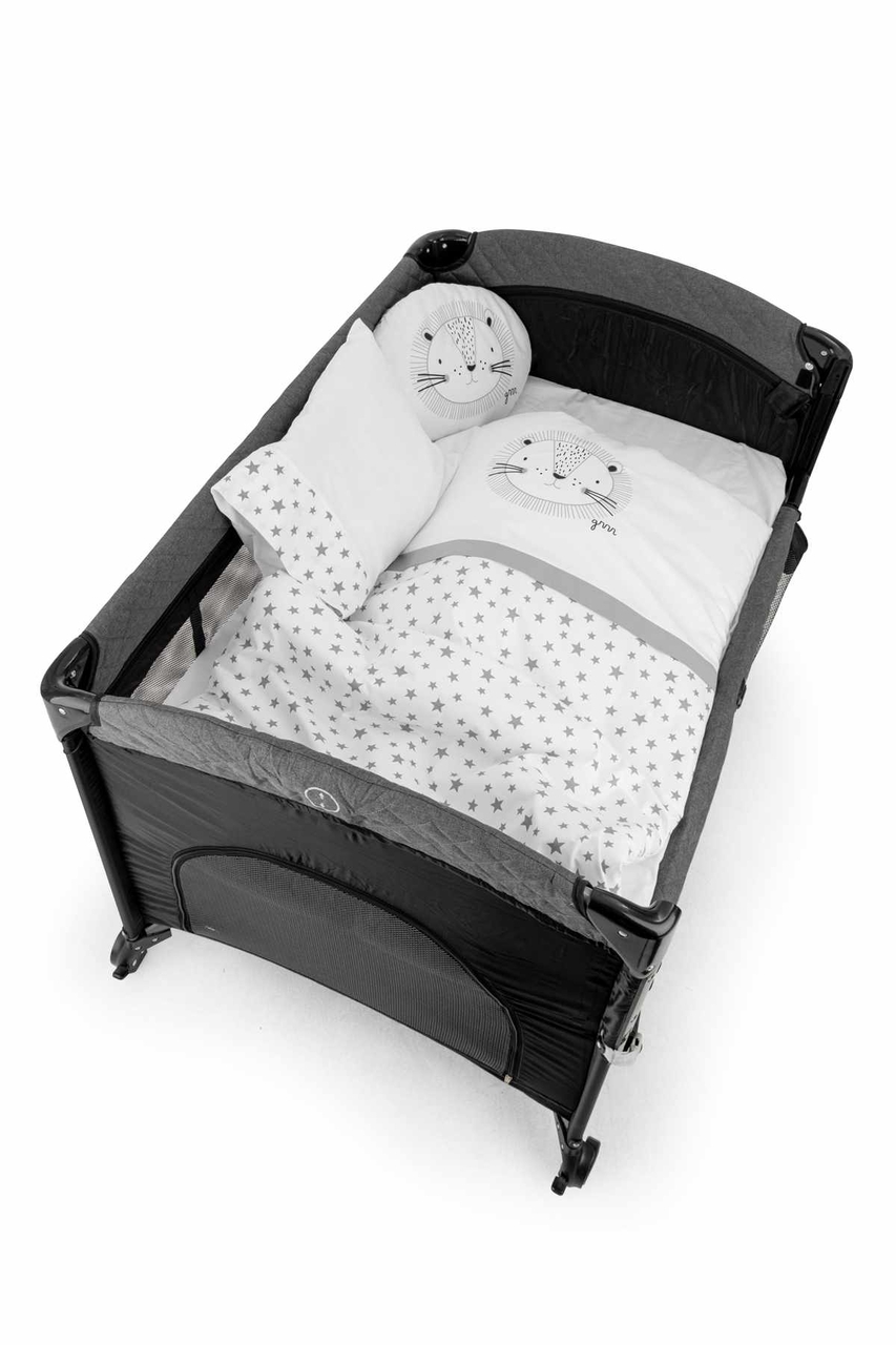 Set de dormit pentru bebelusi cu protectie laterala, Wallxpert, Park, Gri - view 5