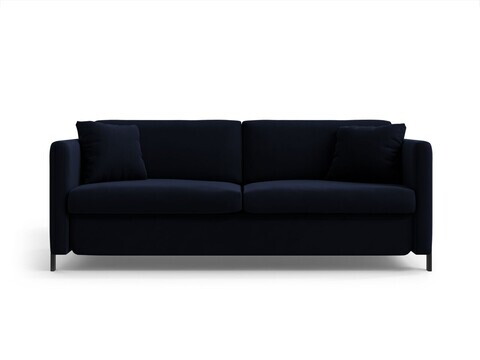 Canapea extensibila 3 locuri, Gloria, Micadoni Home, 206x102x88 cm, catifea, albastru regal