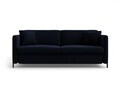 Canapea extensibila 3 locuri, Gloria, Micadoni Home, 206x102x88 cm, catifea, albastru regal
