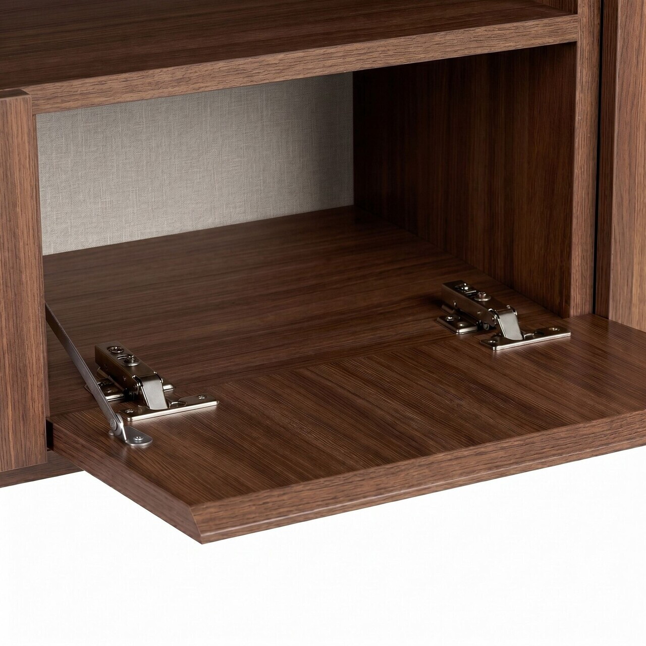 Comoda TV, Nordure, Rivoli, 160x50x35 cm, PAL, Nuc Milano / Negru — imaginea 8