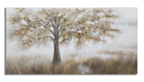 Tablou decorativ Tree Dark – B, Mauro Ferretti, 70×140 cm, pictat manual, canvas/lemn de pin 70x140