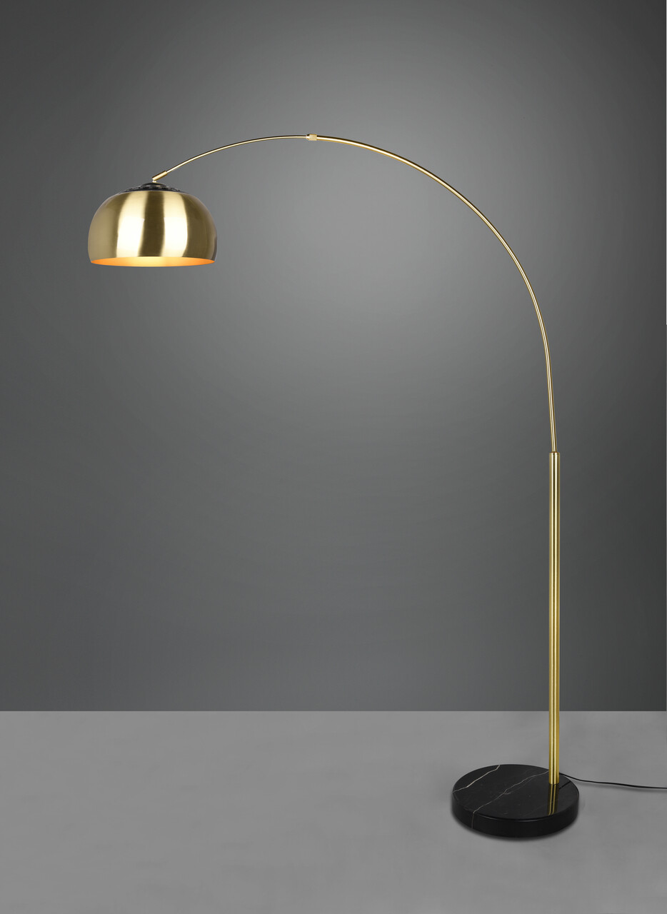 Lampadar Argentina, TRIO, 38x172.3x200 cm, 60W, 1x E27, metal, auriu/negru - 1 | YEO