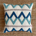 Set perne decorative	, Beach House Punch Pillow Set With İnsert, Material: 20% in, 80% poliester, Turcoaz / Gri / Bleumarin