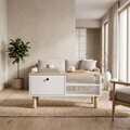 Masuta de cafea, Hanah Home, Aris, 90x38.8x60 cm, Stejar Safir / Alb