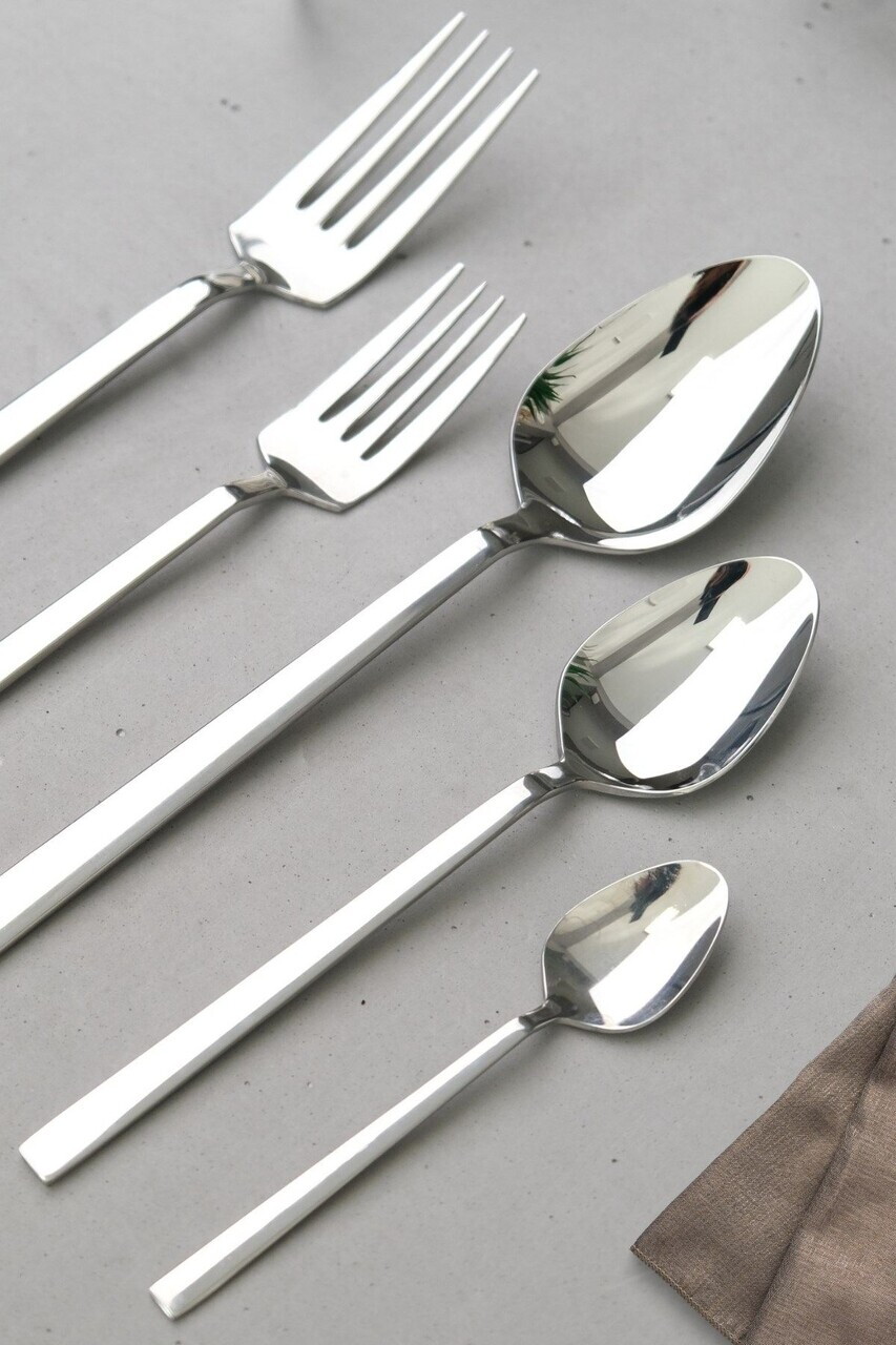 Set tacamuri, Hermia, 311MBL1704, Inox, Furculiță de masă: 20,2 x 1,4 cm (6 bucăți), Argintiu - view 2