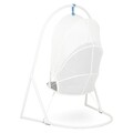 Leagan cu acoperis reglabil Kris, 146x121x189 cm, alb/gri