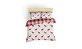 Lenjerie de pat dubla (DE), 3 piese, Geyik - Claret Red, Eponj Home, 65% bumbac/35% poliester