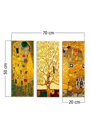 Set 3 tablouri decorative, MDF0067, MDF , 20 x 50 cm, 3 piese, Multicolor