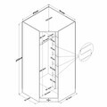 Dulap pentru haine, Hanah Home, BA293, 91x210x57.5 cm, Gresie