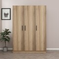 Dulap pentru haine, Minerva, Kale Oak, 135x210x52 cm, PAL, Stejar
