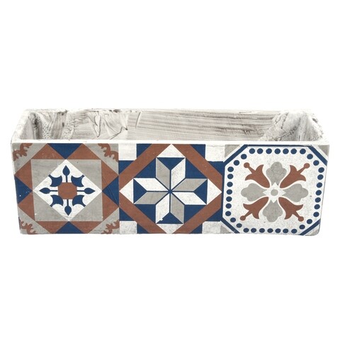 Ghiveci,esschert, portuguese, 13.4 x 39.4 x 13.3 cm, beton, multicolor