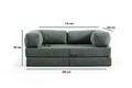 Canapea extensibilă cu 2 locuri, Artie, 560ARE4158, Cadru: Fără cadru , Structură integrală din spumă, Verde