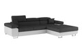 Coltar extensibil dreapta 4 locuri ELTAP, Armd-04, Armando, 289x203x85 cm, lemn/poliester, gri inchis/alb