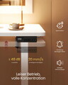 Birou electric cu inaltime reglabila, Vasagle, 100x60x72-120 cm, functie de memorare a 4 inaltimi, alb cloud