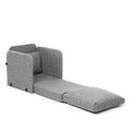 Canapea extensibilă cu 1 loc, Futon, 859FTN2881, Metal , Gri deschis