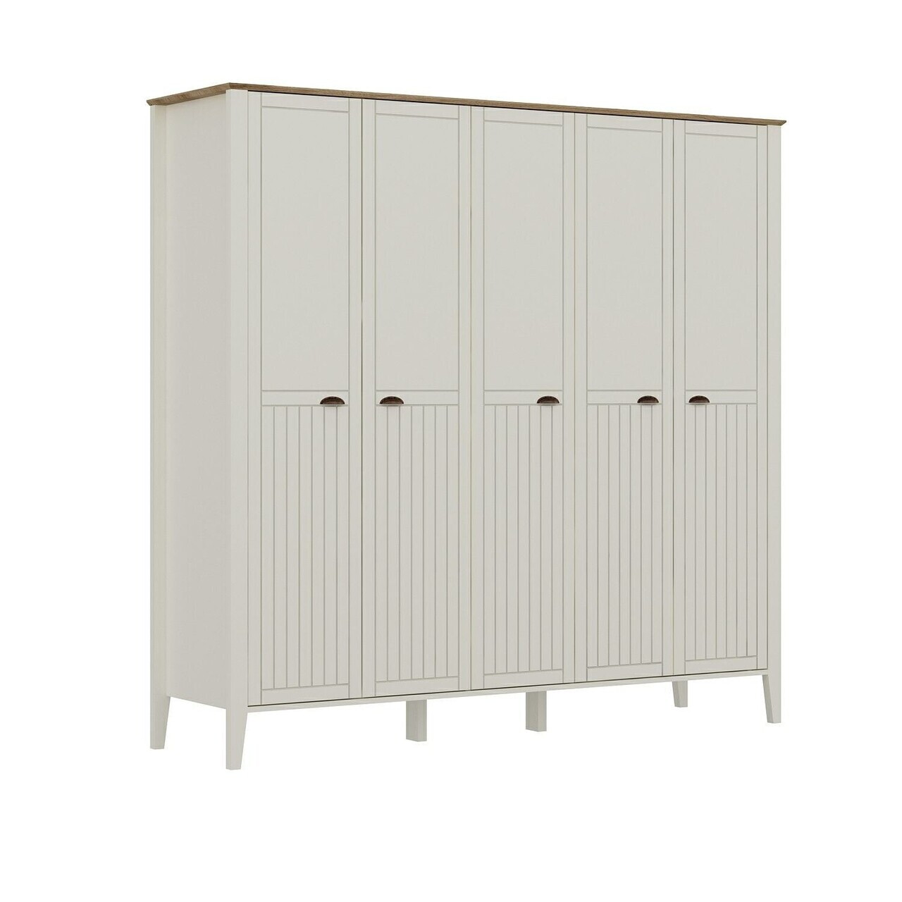 Dulap pentru haine, Hanah Home, Marlo, 228x220x61 cm, Coș adânc — imaginea 4