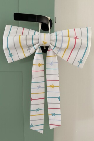 Ornament de ușă, Door Bow-8, 35x45x4 cm, Material: 80% BUMBAC/20% POLIESTER, Multicolor