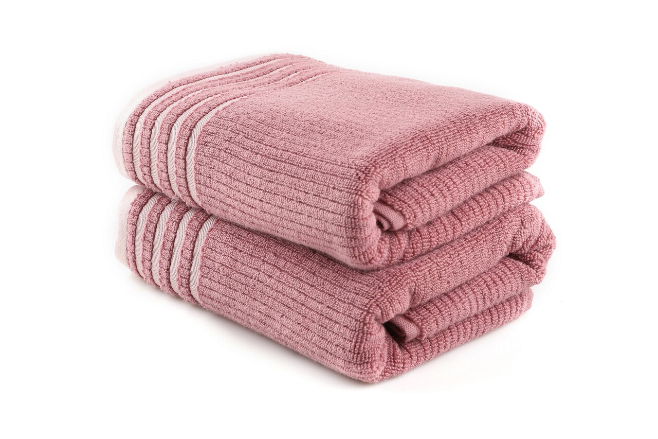 Set prosoape de baie, Hobby, Mayra, Microbumbac, Roz