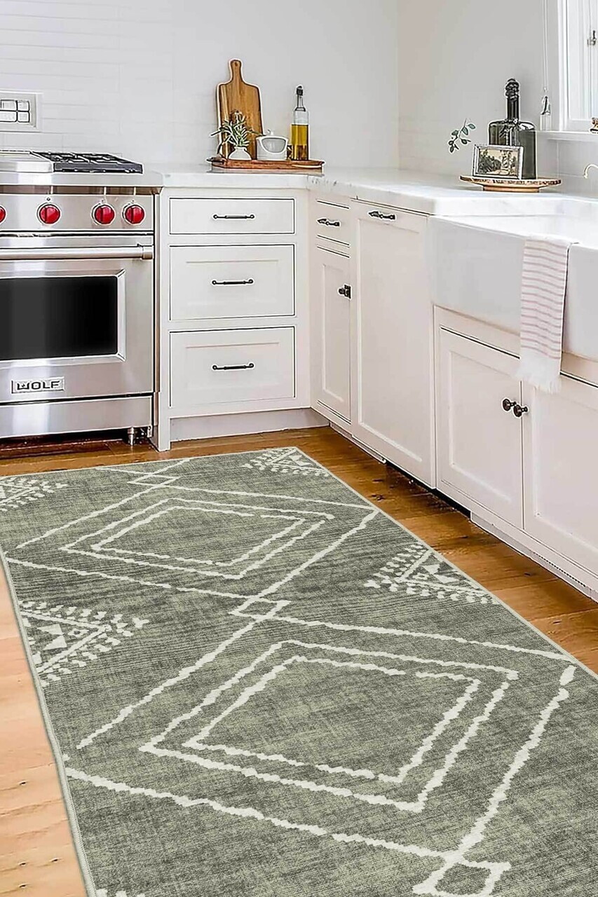 Covor, DC-7277-YOLLUK-237, 100x150 cm, Poliester, Verde — imaginea 2