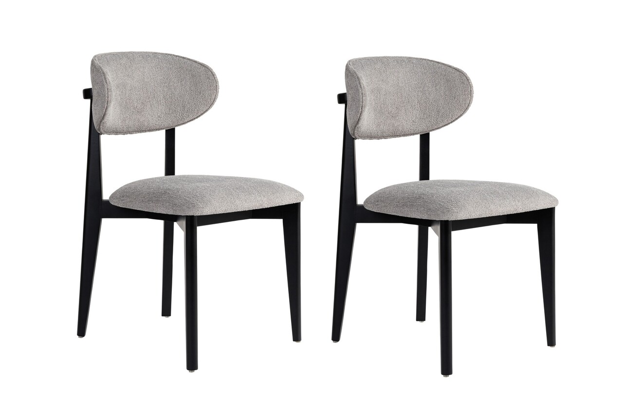 Set scaune 2 piese, Wayland, Lionte, Gri/Negru - 1 | YEO