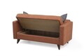 Canapea extensibilă cu 2 locuri, Misty, 730MST1107, Cadru: METAL/LEMN, Caramiziu