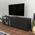 Comoda TV, Retricy, Primrose, 160x35.3x50.8 cm, PAL, Negru / Antracit