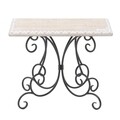 Masa Antique, InArt, 58x38x46 cm, metal/lemn, bej/negru
