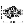 Decoratiune de perete, Geometrical 3, Tanelorn, 70x43 cm, metal