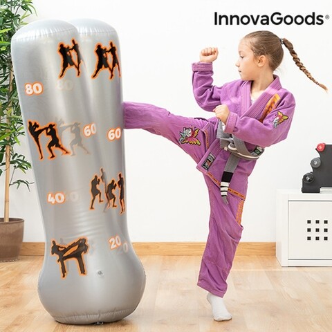 Sac de box cu picior gonflabil pentru copii InnovaGoods, Ø40×115 cm InnovaGoods