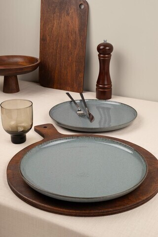 Set platouri servire, Hermia, 710KTP3675, Portelan, Albastru