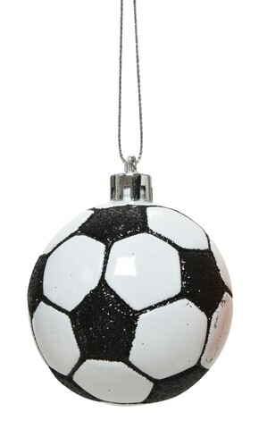 Glob Football, Decoris, 6.4x7.3x9.6 cm, plastic, alb/negru