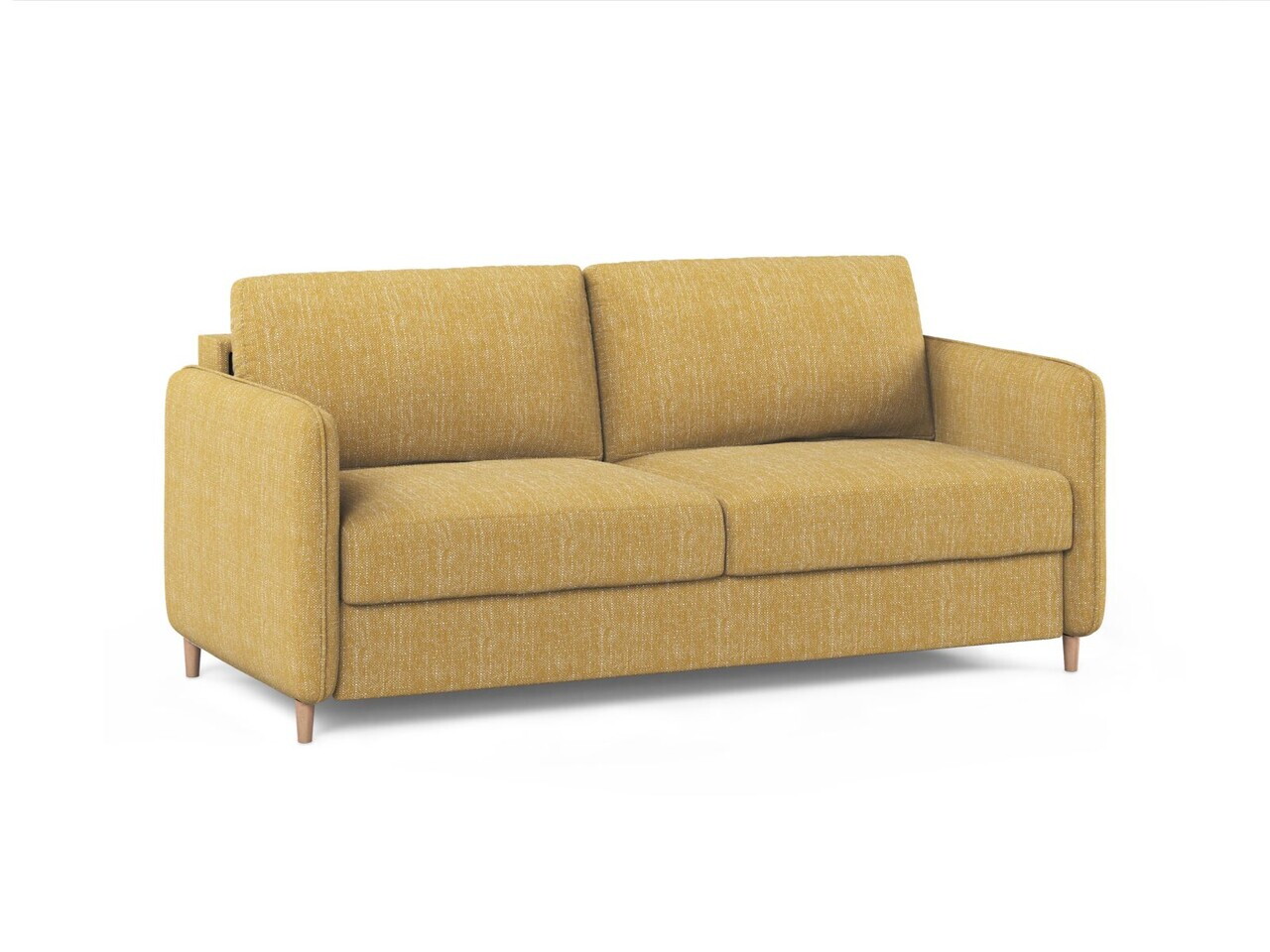 Canapea extensibila 3 locuri, Simo, Micadoni Home, 184x102x95 cm, tesatura structurata, galben — imaginea 6