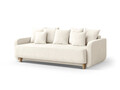 Canapea extensibila 3 locuri, cu lada depozitare, Elen-211, Micadoni Home, 231x106x86 cm, tesatura structurata chenille, ivoriu