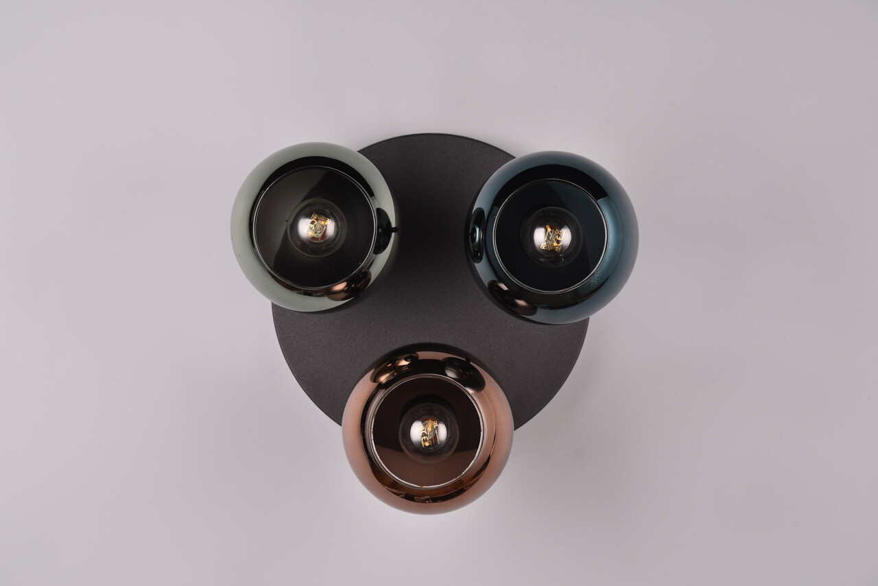 Plafoniera Sheldon, RL, 33x20 cm, 10W, 3x E14, metal, multicolor