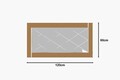 Oglinda decorativa, Siam, Pierre, 60x120x2.2 cm, MDF , Bronz / Alb
