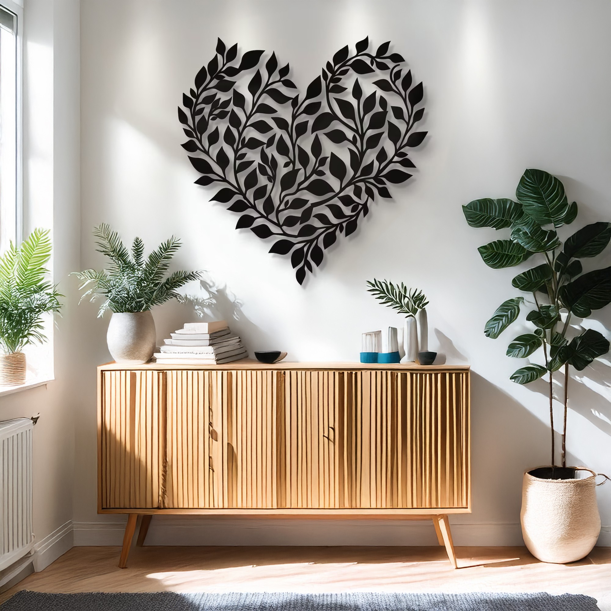 Decoratiune de perete, DCV-1082-MT, Dimensiune: 80 x 80 cm, Negru