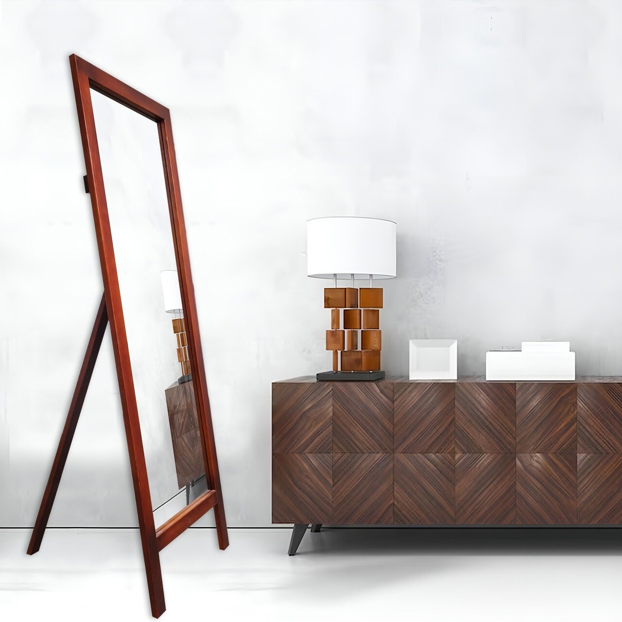 Oglinda Cheval, Leona, Cheval Cinnamon, 45x145 cm, Lemn, Scortisoara - 1 | YEO