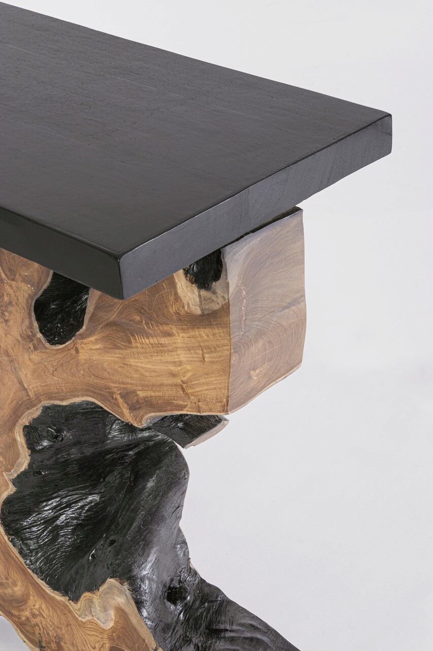 Consola Sherwood, Bizzotto, 100 x 35 x 76 cm, lemn de tec/lemn de suar