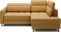 Coltar extensibil dreapta 3 locuri ELTAP, RT-45MAN, Barea, 208x160x100 cm, lemn/poliester, mustar