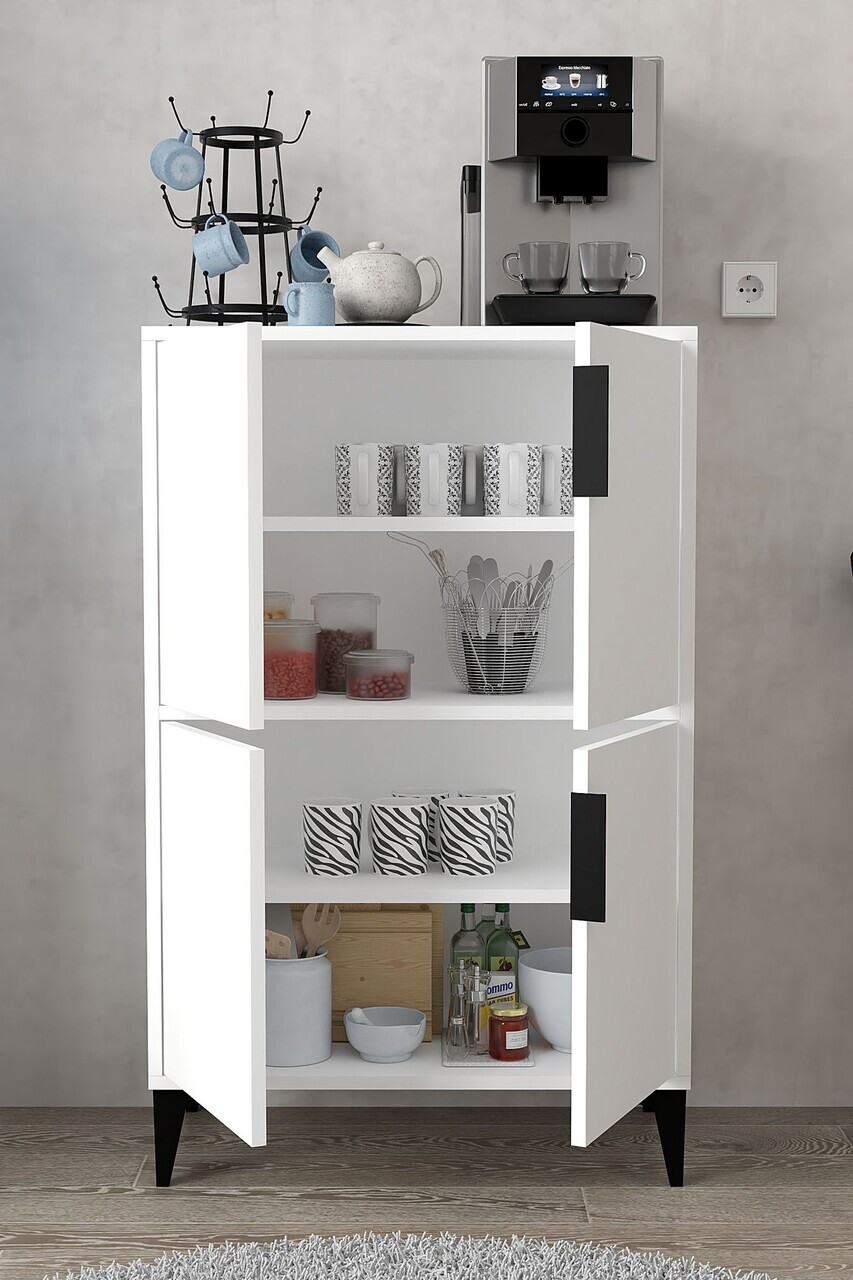 Dulap multifunctional, Hanah Home, Ada 1401, 72x114x36.5 cm, PAL, Alb — imaginea 2
