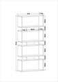 Corp biblioteca, Colman, Langdon, 72x25x161 cm, Antracit