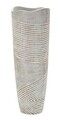 Vaza decorativa Wood Effect, Mauro Ferretti, 19x19x55 cm, polirasina, alb antic