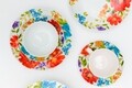 Serviciu de masa 12 piese Frida Floral, Sabichi, portelan, multicolor