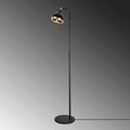 Set lustra si lampadar, Opviq, 892OPV9105, Metal, Negru/Cupru