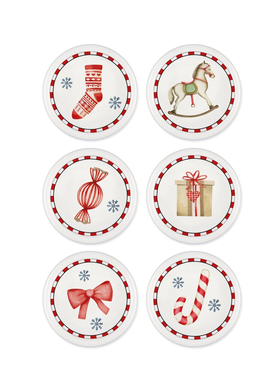 Set boluri pentru aperitive, Hermia, 280TMA1650, Alb/Rosu - imagine 2