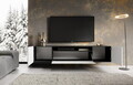 Comoda TV ADRK, Noemi, 200x41x40 cm, PAL melaminat/MDF, alb/negru