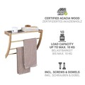 Organizator baie Fondi, Wenko, 60x25.5x48.5 cm, lemn acacia/sticla/plastic, maro/negru