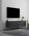 Comoda TV, Olivia, Retrop1, Antracit / Argintiu