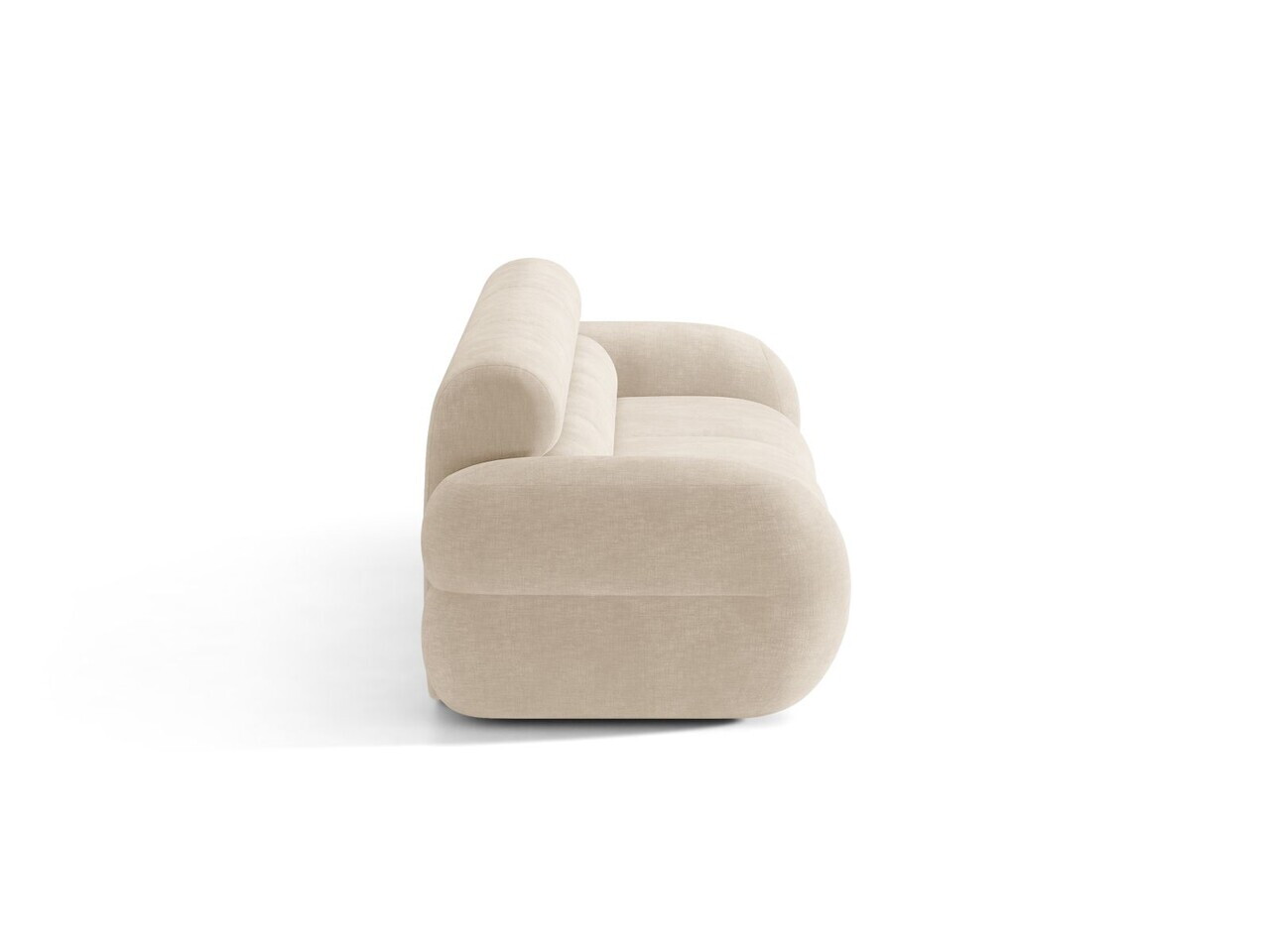 Canapea 4 locuri, Neo, Micadoni Home, 305x100x83 cm, tesatura Chenille, bej deschis — imaginea 5